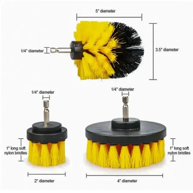 kit 3 escovas rotativas para uso furadeira limpeza ns-4872 - Foto 3
