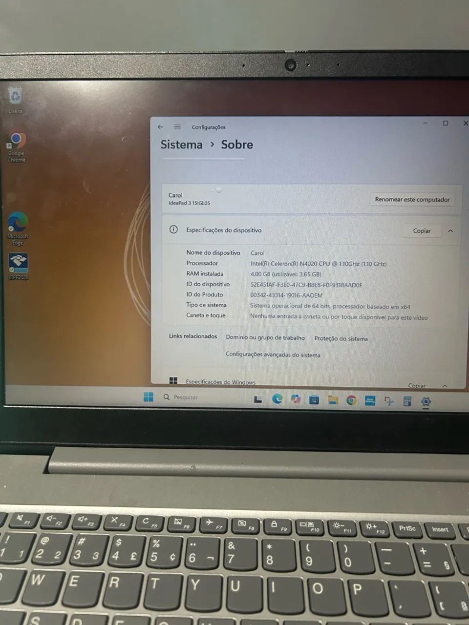 Notebook Lenovo Ideapad 3 - Foto 3