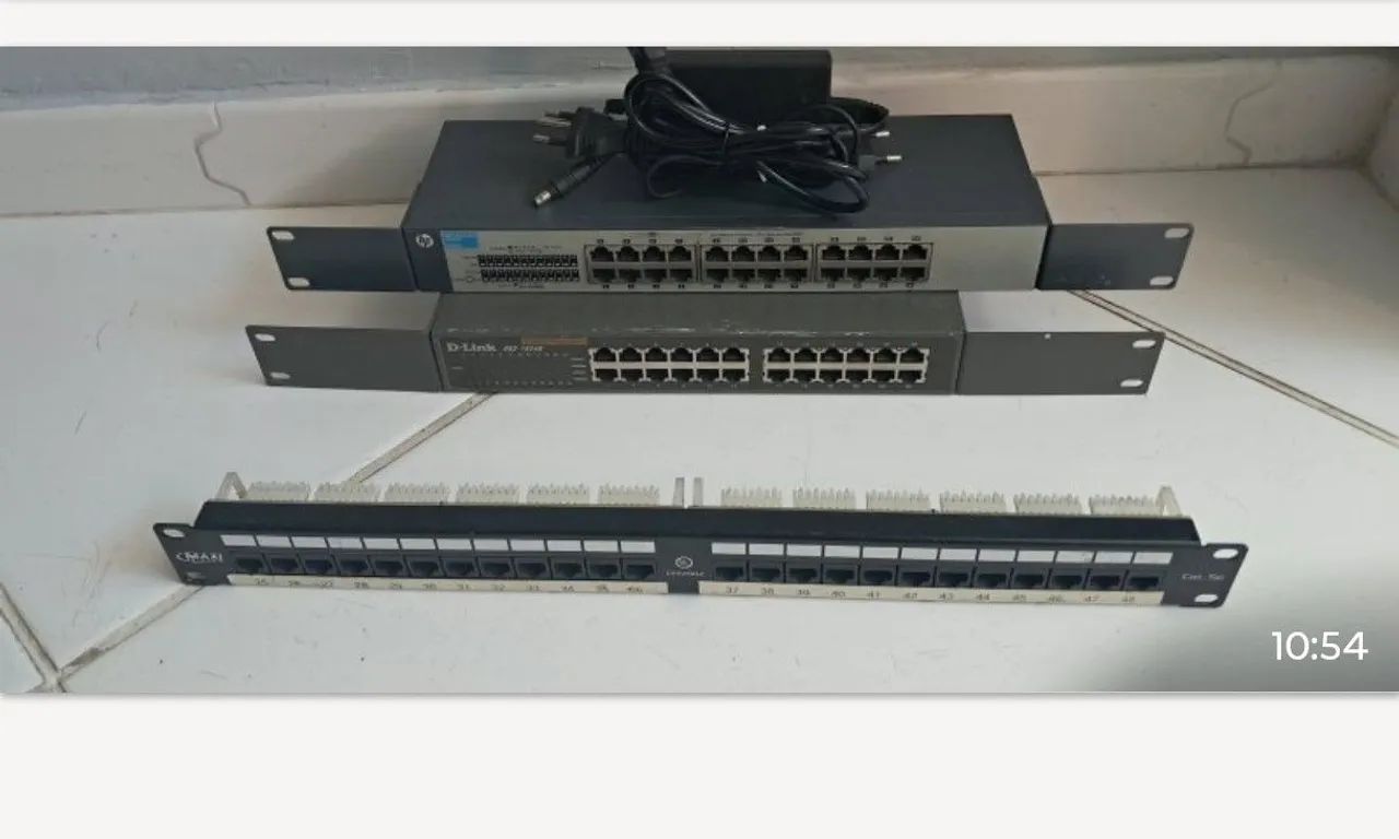 Switch 2 + 1 Patch Panel todos 24 Portas  - Foto 2
