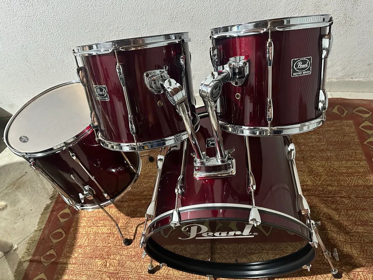 Shell Pack. Bateria Pearl Anos 90 com de tons holders Uni- Lock  + Brinde - Foto 5