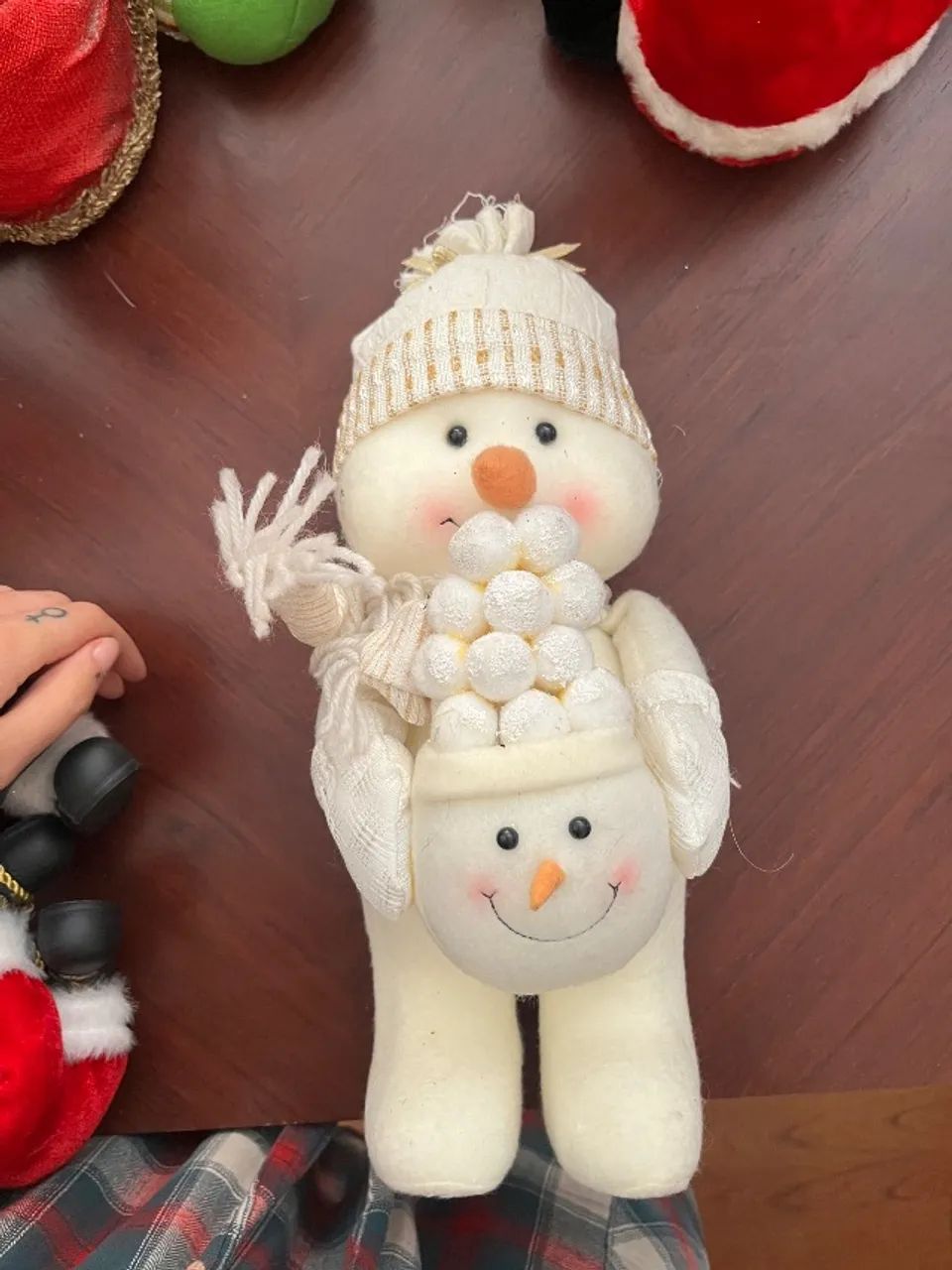 enfeite natalino boneco de neve