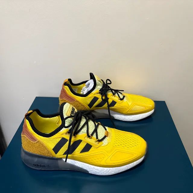 adidas zx 2k boost ninja time in yellow. tamanho 44 (us 12