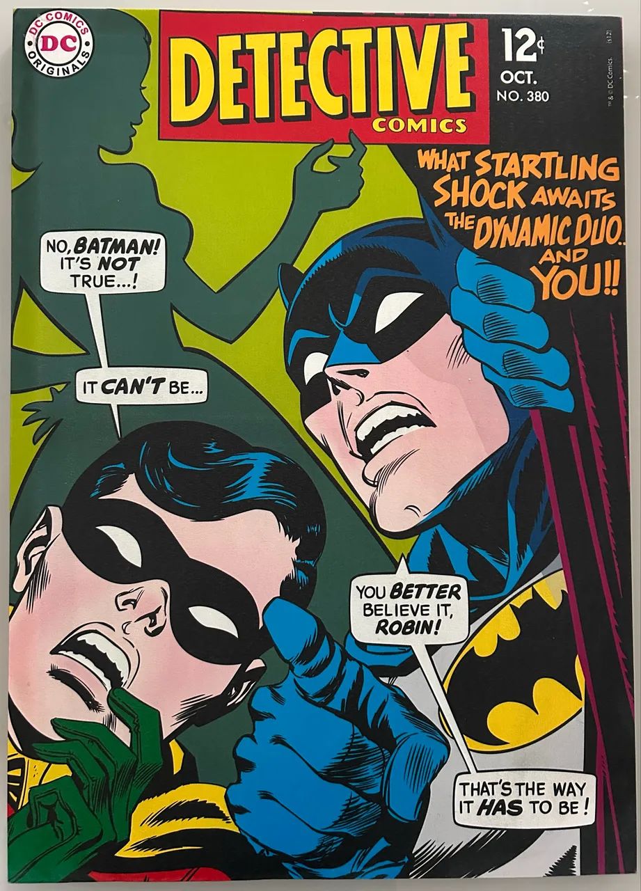 Tela do Batman Raríssima - Capa  Detective Comics 380 - Ano 1968