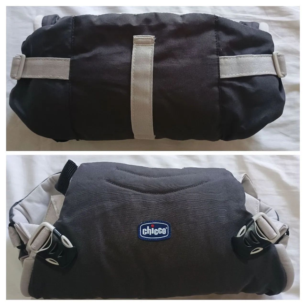 Chicco - canguru cinza semi novo para crianças  - Foto 4