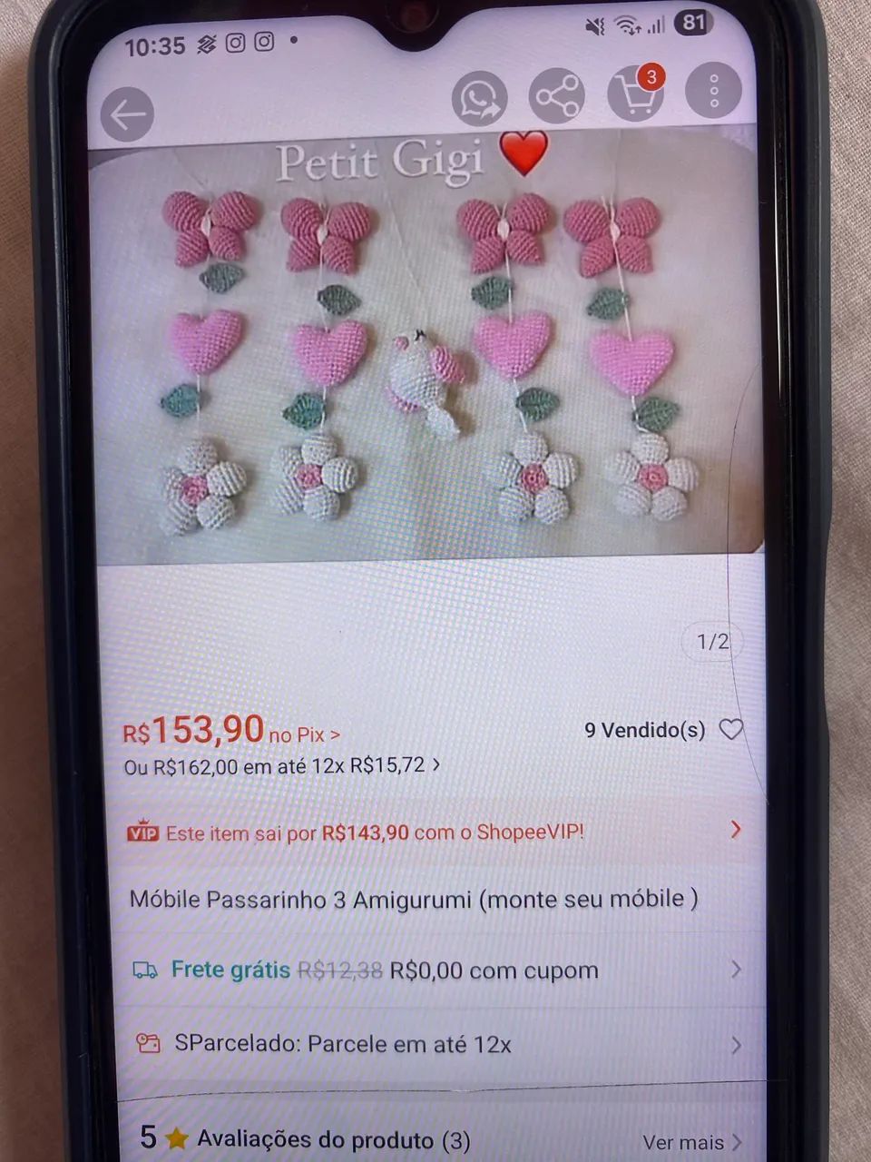 Móbile berço 