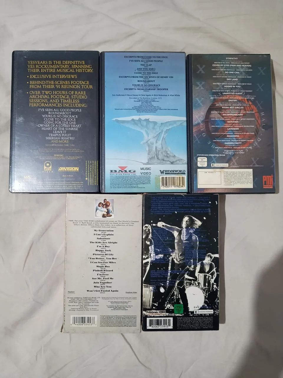 Lote fitas vídeo VHS THE WHO YES MARILLION INXS excelente estado - Foto 2