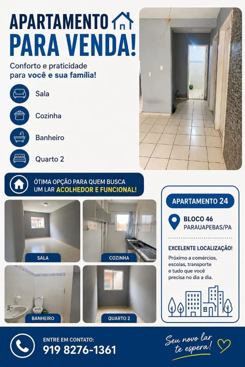 Vendo apartamentos Paraupebas Pará  30mil 