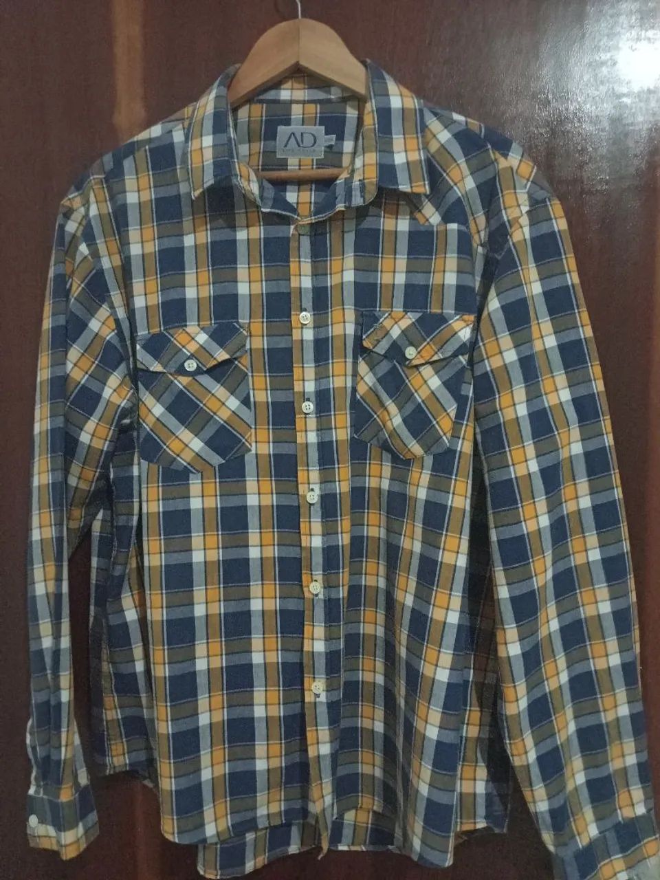 Blusa xadrez usada da marca AD.linda e confortável tecido algodão macio  - Foto 2