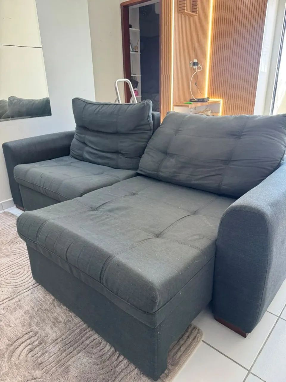 Sofa retrátil madeira maciça  - Foto 3