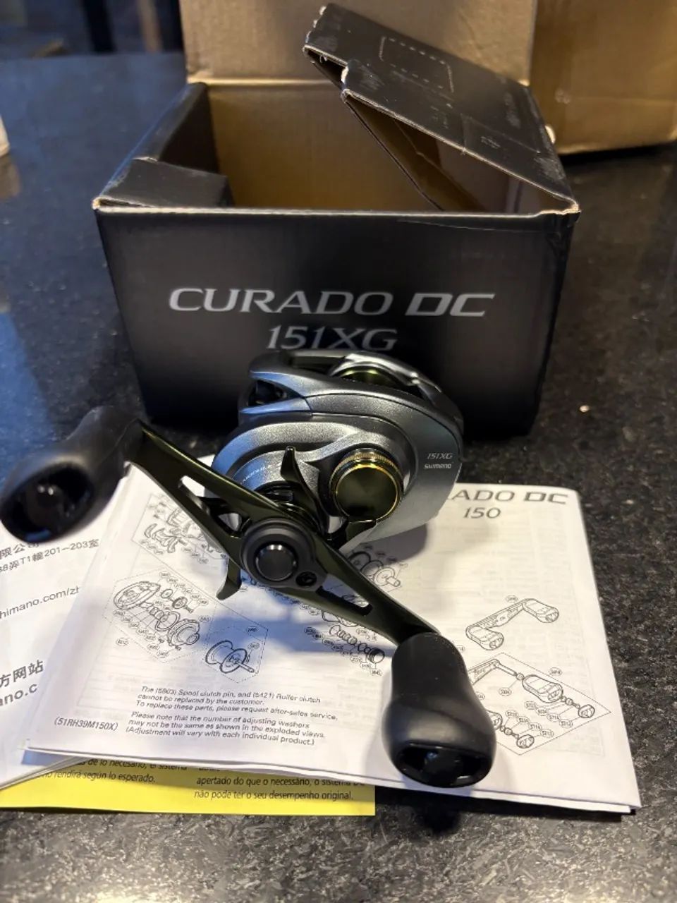 carretilha shimano Curado DC 151 XG esquerda ZERADA- NUNCA USADA