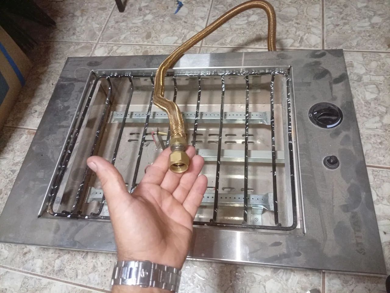 Assador grill multiuso de embutir a gás titan diamond - Foto 5