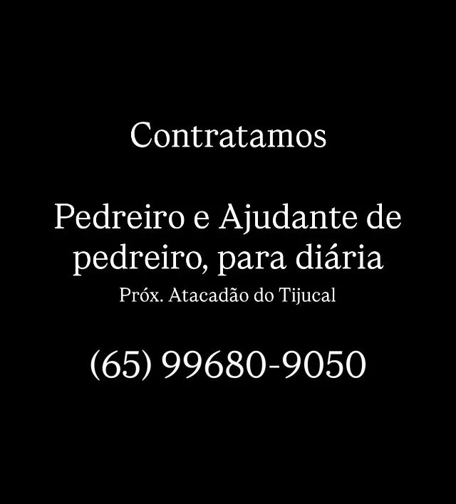 Contrata-se Pedreiro