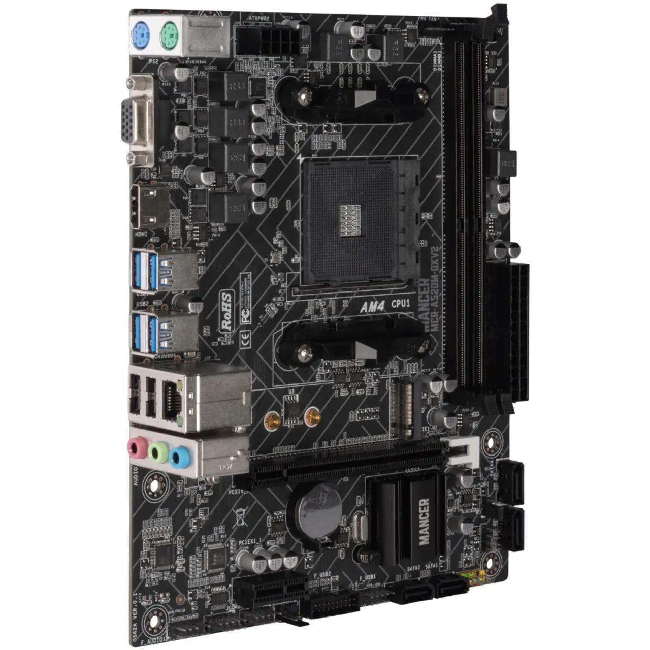 Placa Mae Mancer A520M-DX, DDR4, Socket AM4, M-ATX, Chipset AMD A520