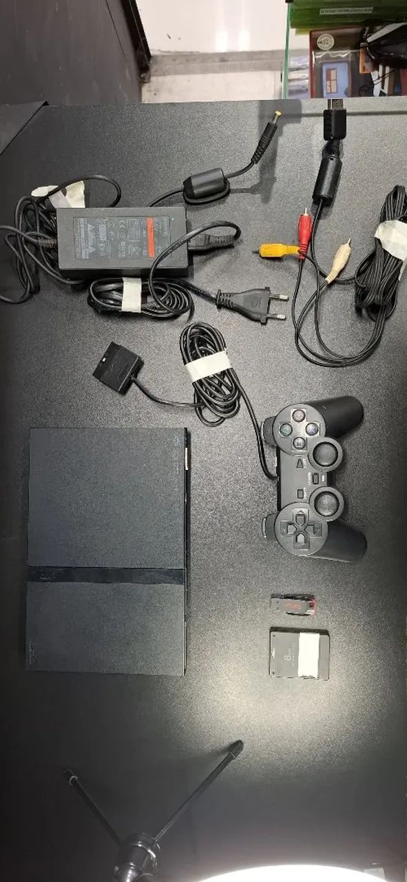 PS2 slim com jogos