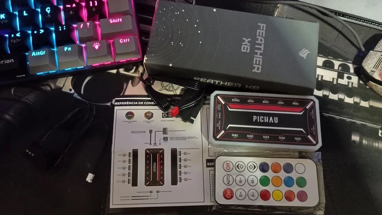 Controladora de Fans 6 pinos Faether X2 Pichau - Foto 2