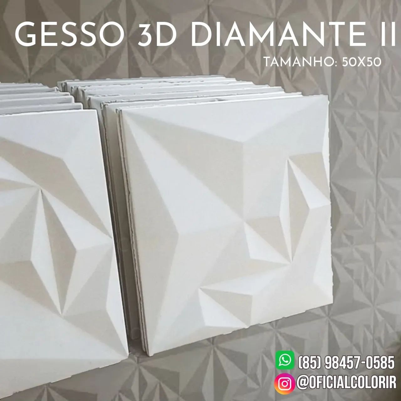 Gesso 3D Diamante 50x50 