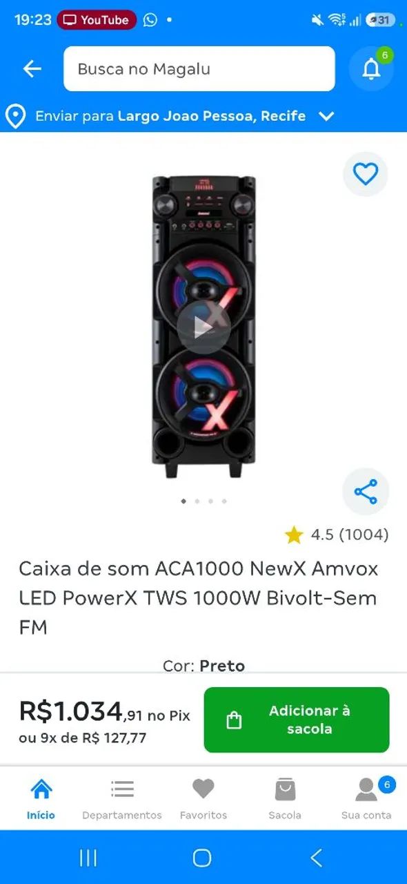 Caixa de som 1000