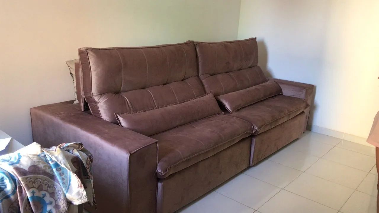 Sofá retrátil e reclinável vigore 