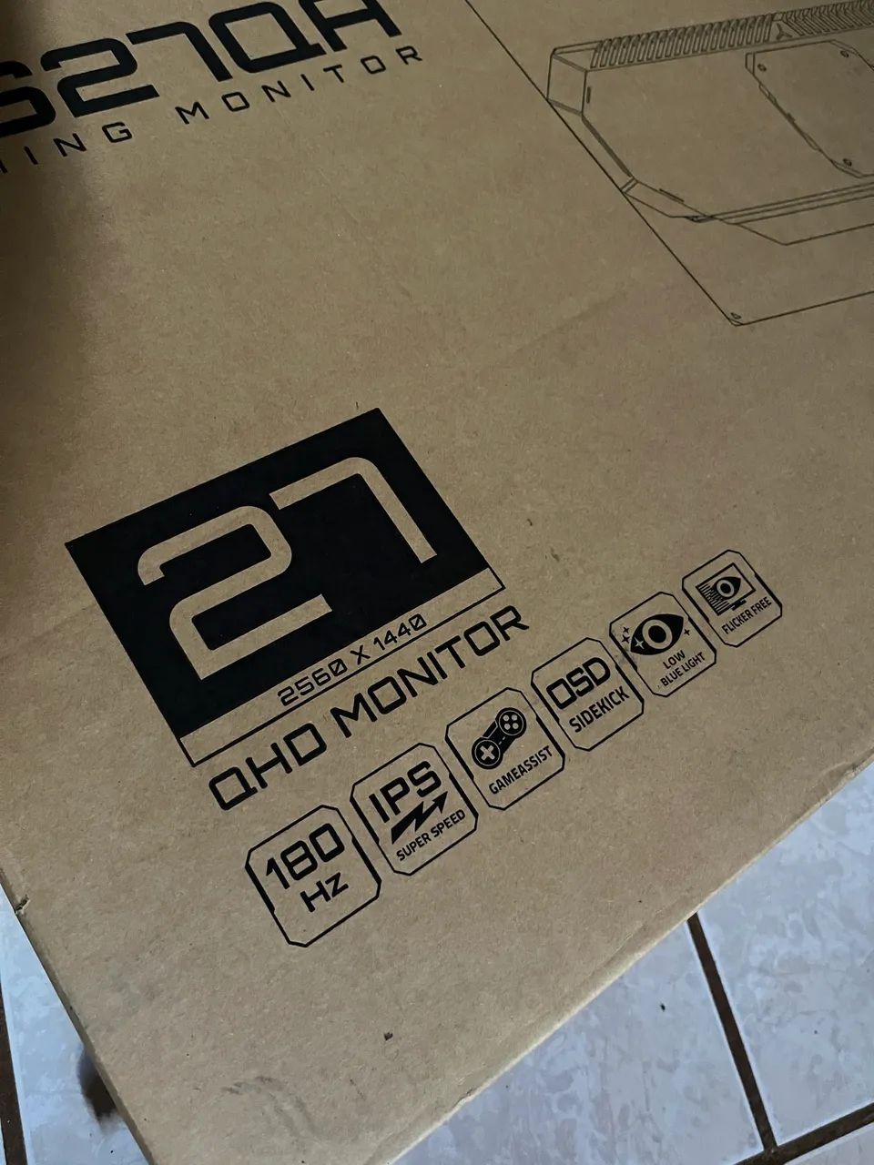 Monitor Gigabyte 2k 27 Pol, 180hz, Fast IPS - Foto 4