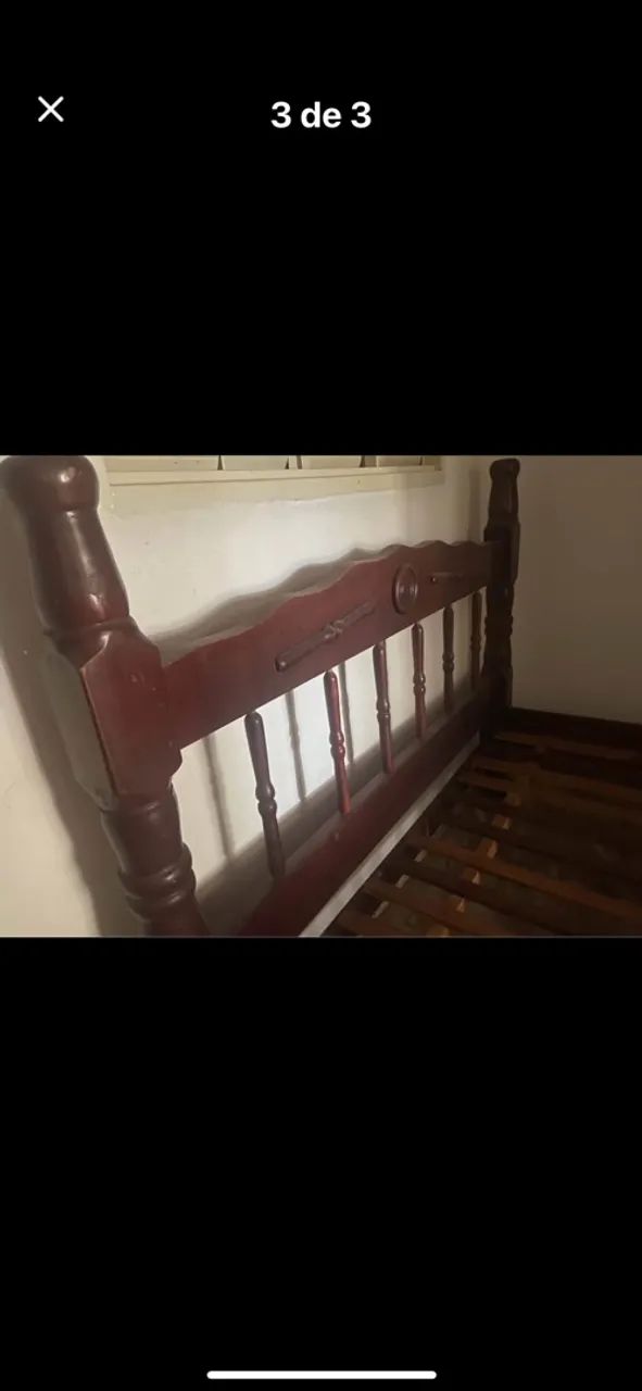 Cama de casal madeira maciça 