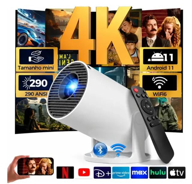 Projetor 4k Assistir  Em Full Hd Wifi Android - Foto 5