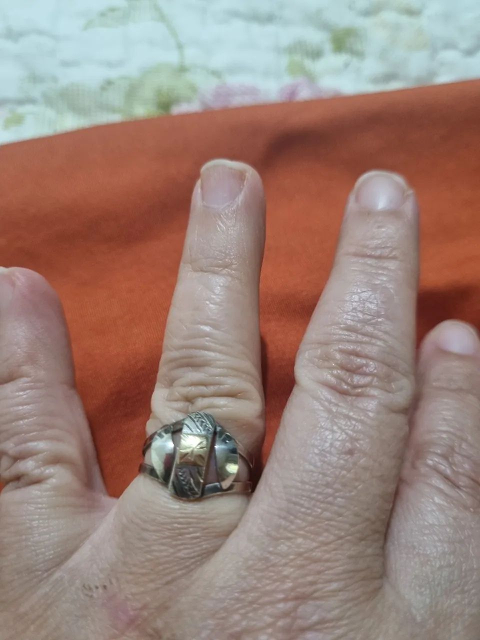 Anel em prata com detalhes em ouro - Foto 2