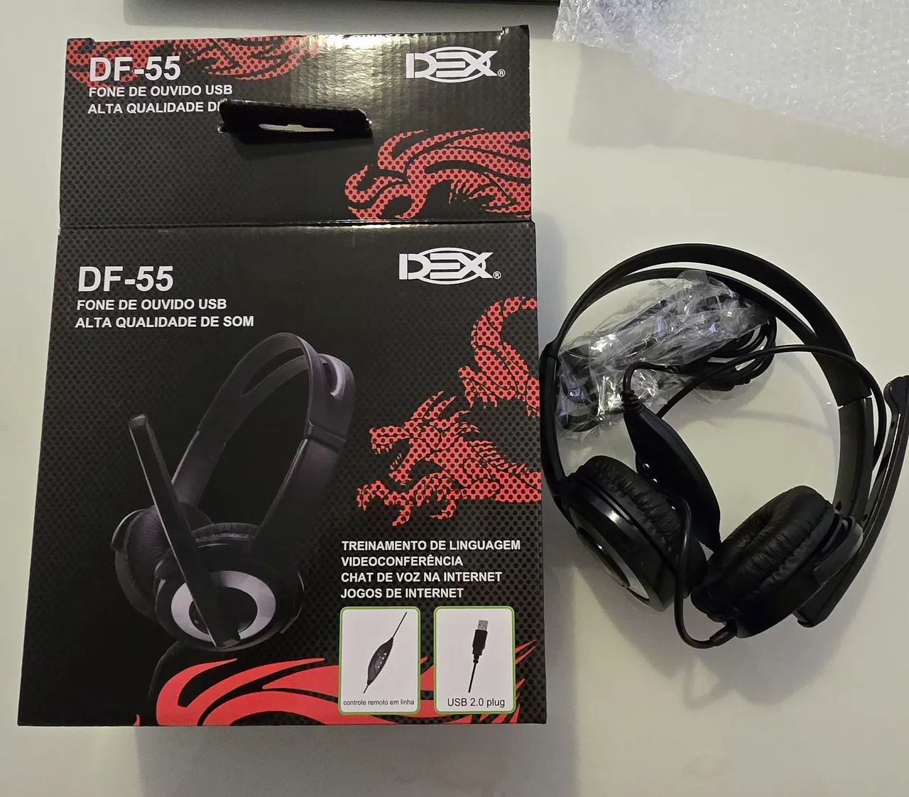Fone de ouvido NOVO DF-55 USB Alta Qualidade de Som - Foto 4