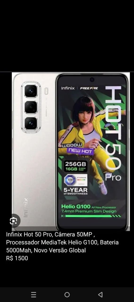 HOT 50 PRO 256G 16 RAM. 