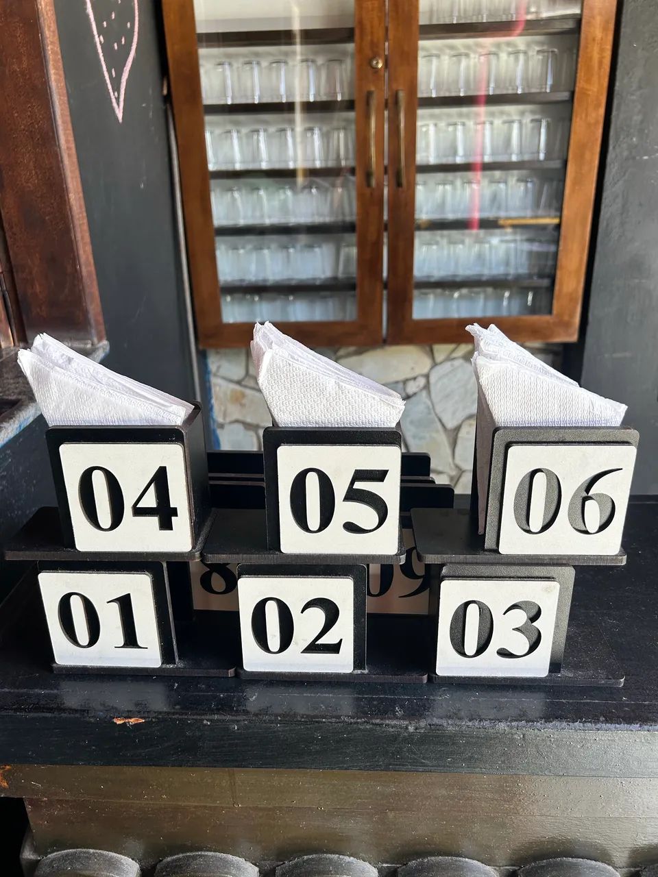 Porta guardanapo do numero 01 ao 22