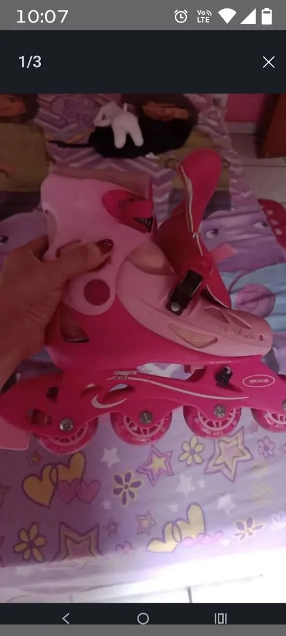 Patins com acessórios 