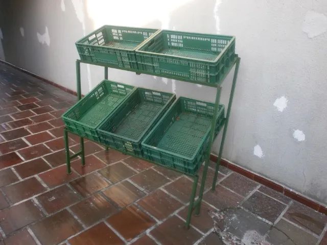 expositor de parede - com 5 caixas - vasca de verdura
