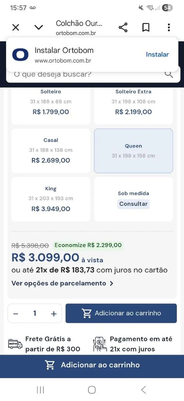 Colchão Ortobom Ouro Spring - Queen - Foto 2