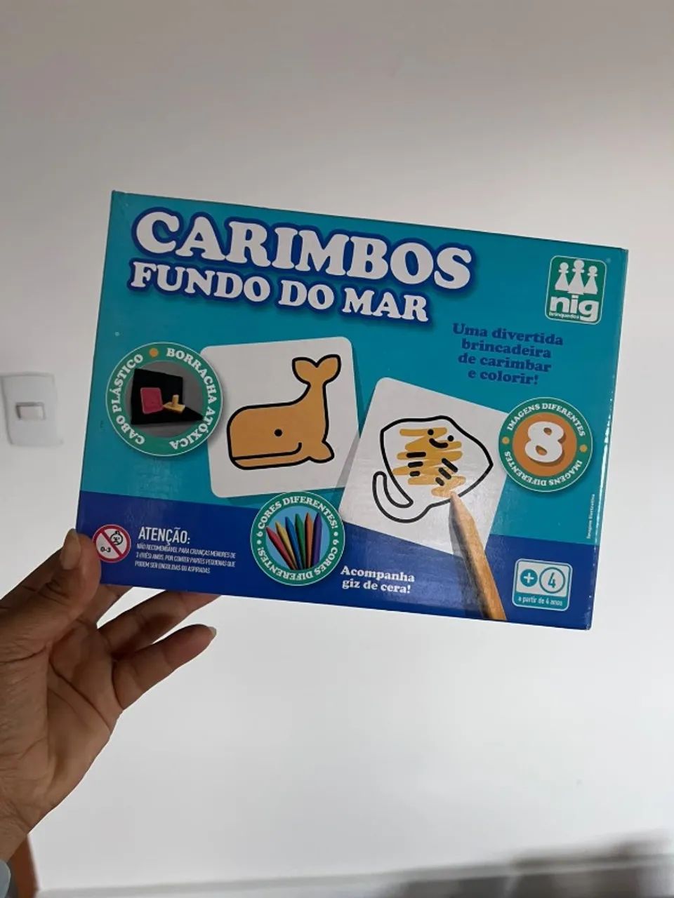 Carimbo infantil fundo do mar