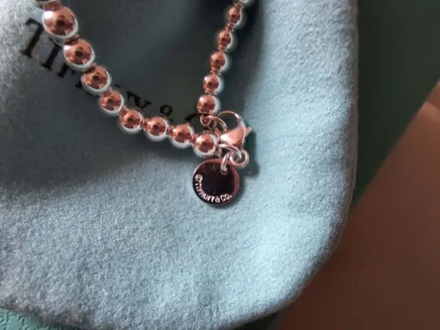 Pulseira Modelo Inspiração Tiffany Contas em prata 925 - Foto 5