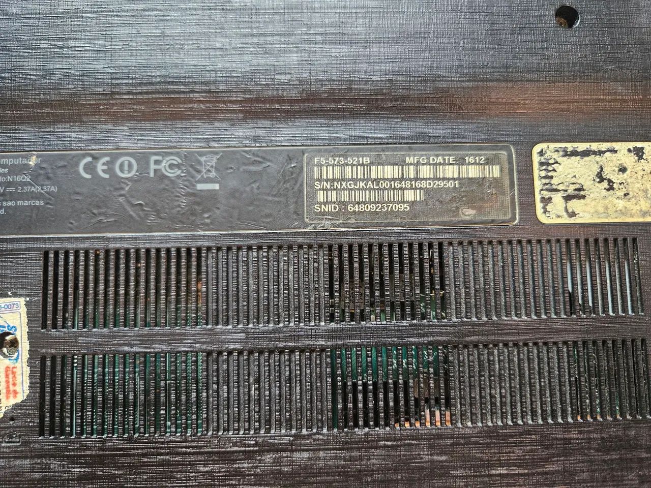 Notebook usado acer aspire F5-573-512B  - Foto 3