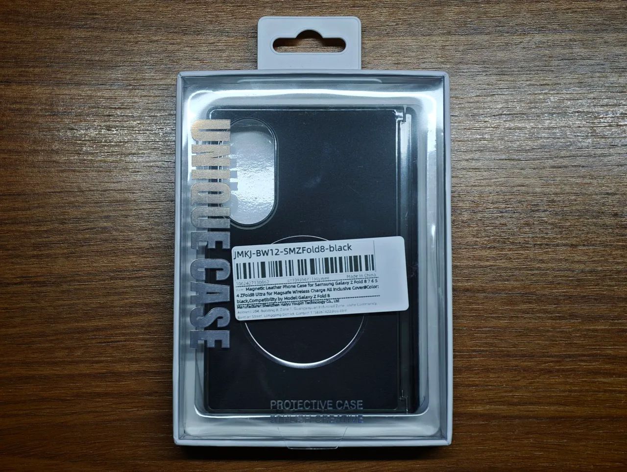 Case para Z Fold8 Couro Preto - Foto 4