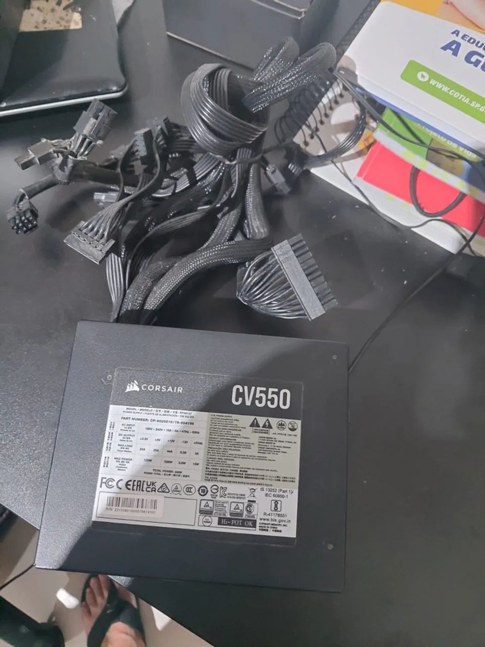 Fonte Corsair CV550 550W 80 Plus Bronze - Com Caixa - Foto 2