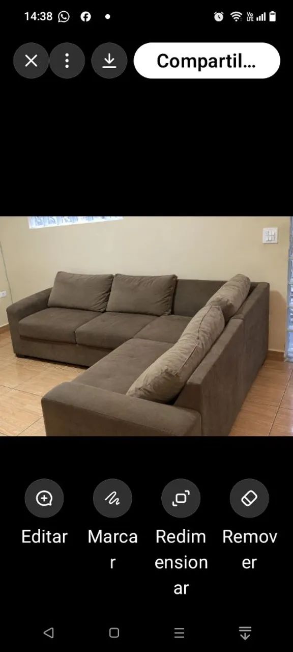 Sofá em L 1.5 X 1x5