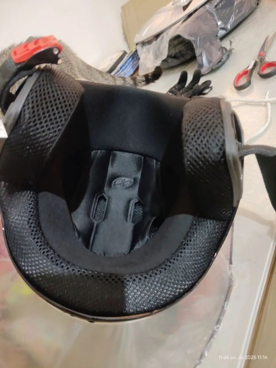 Capacete Cinza Etceter New Liberty - Tamanho 58 - Foto 2