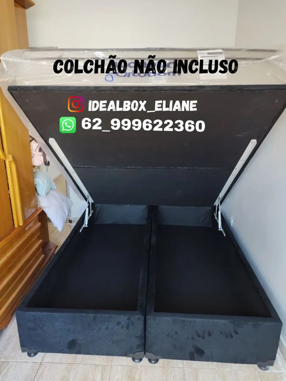 Base box baú Queen _ Mais espaço no seu quarto. - Foto 4