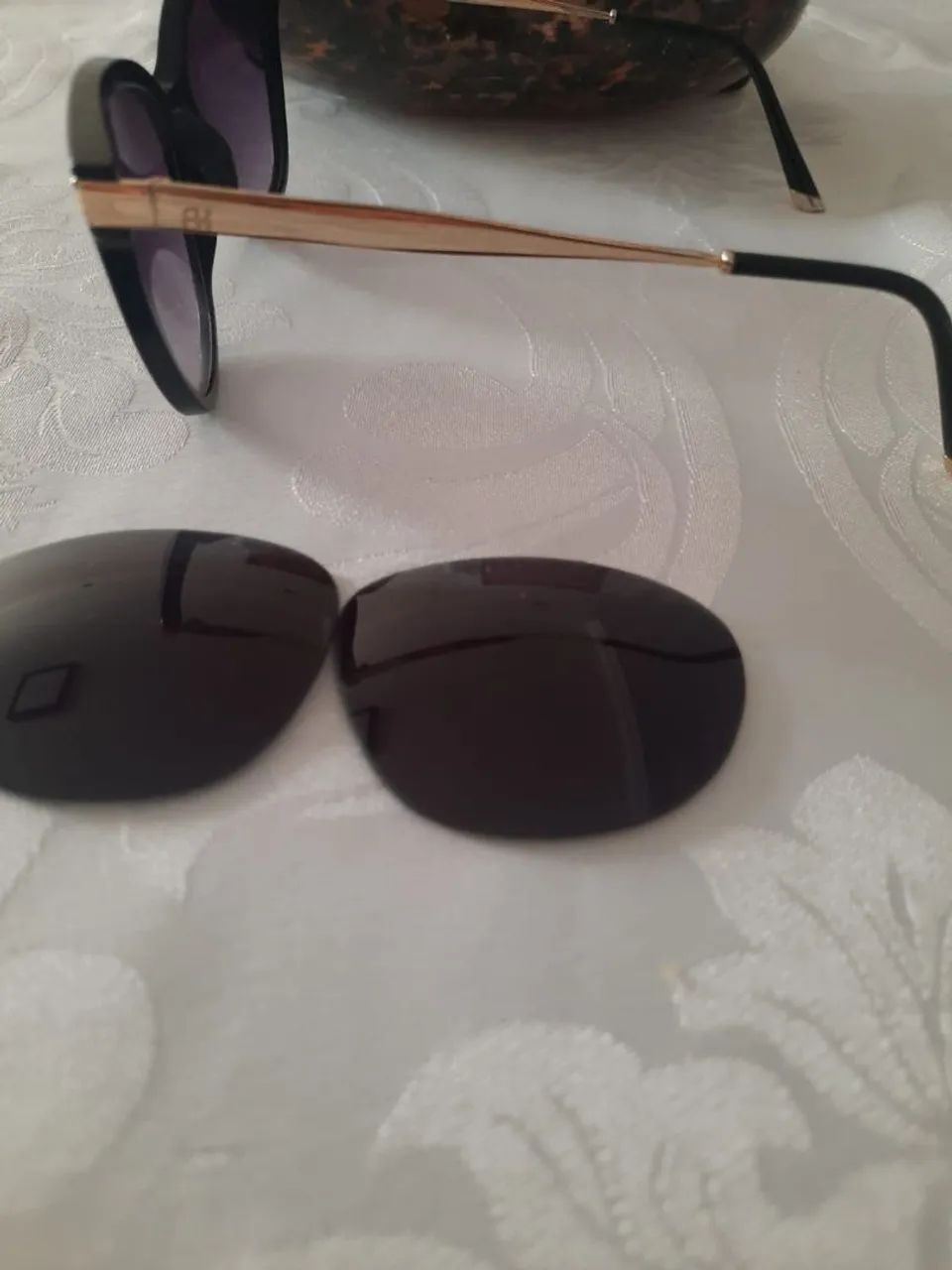 Óculos Ana Hickmann Preto com Lentes Extras - Foto 2