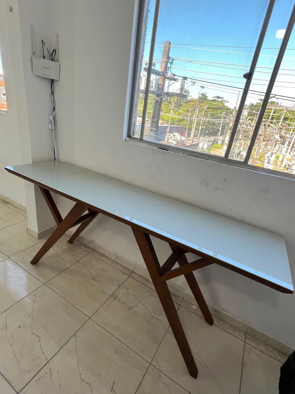 CONJUNTO JACAÚNA ORIGINAL - MESA DE JANTAR + APARADOR | MADEIRA E VIDRO - Foto 5