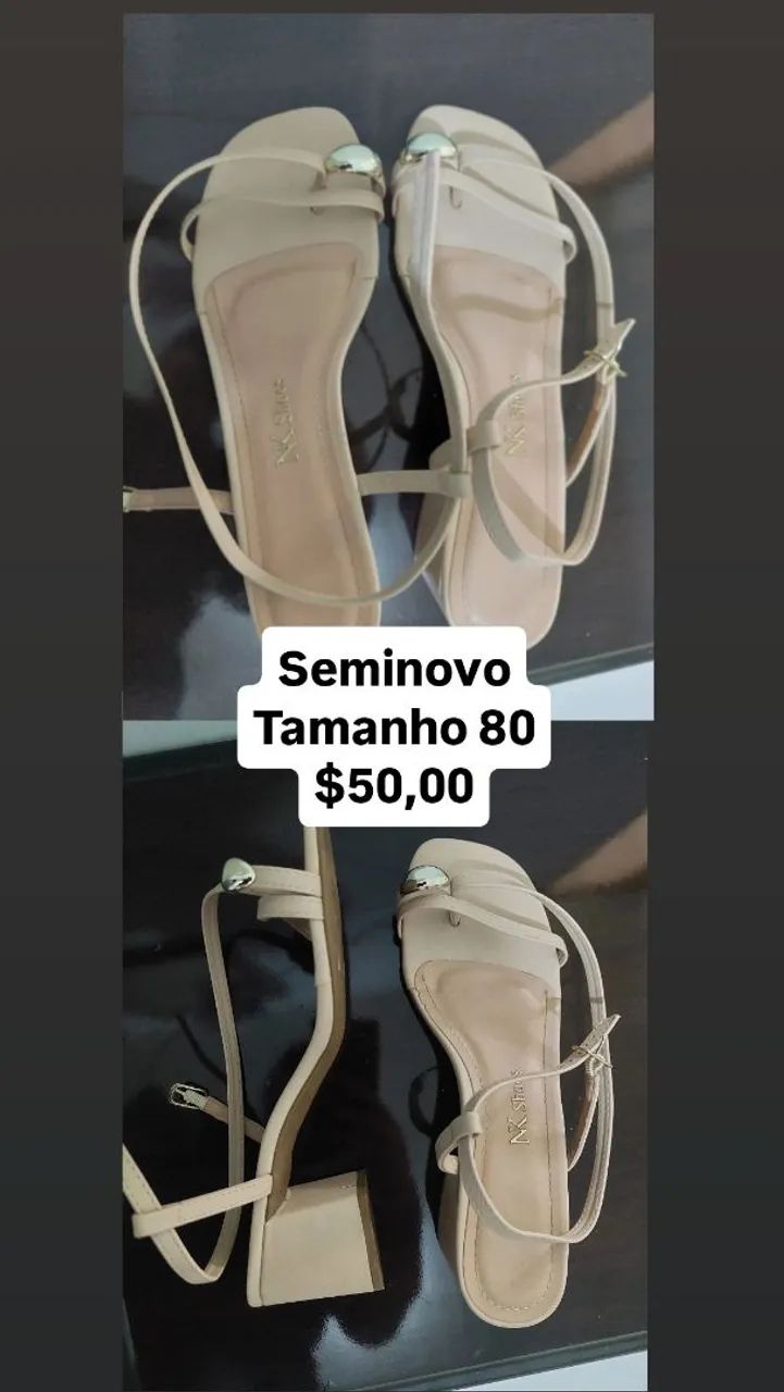 Sandálias novas e seminovas