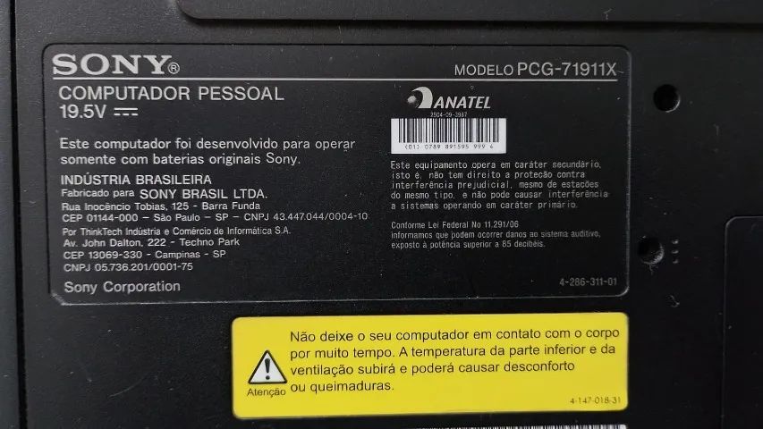 Notebook Sony VAIO VPCEH30EB / PCG-71911X - Para Peças - Foto 4