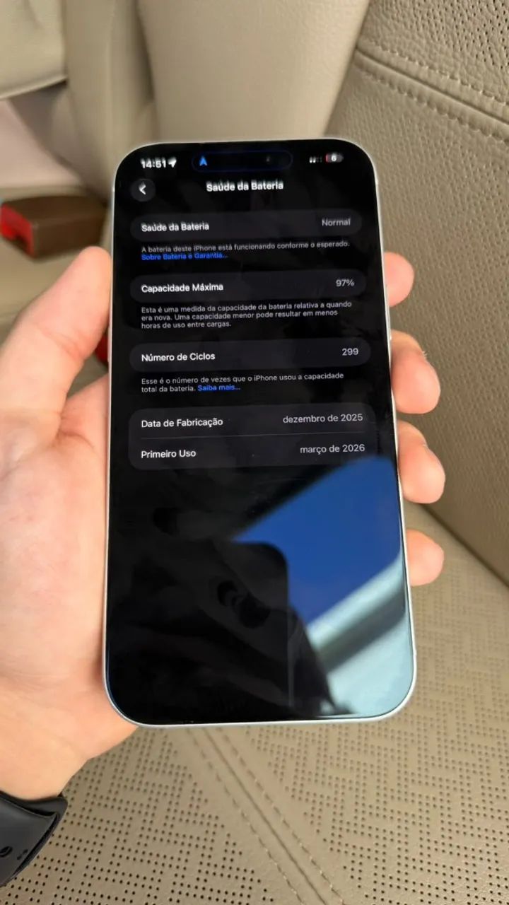iPhone 17 Pro Max 512GB Prata - Bateria 97% - Foto 4