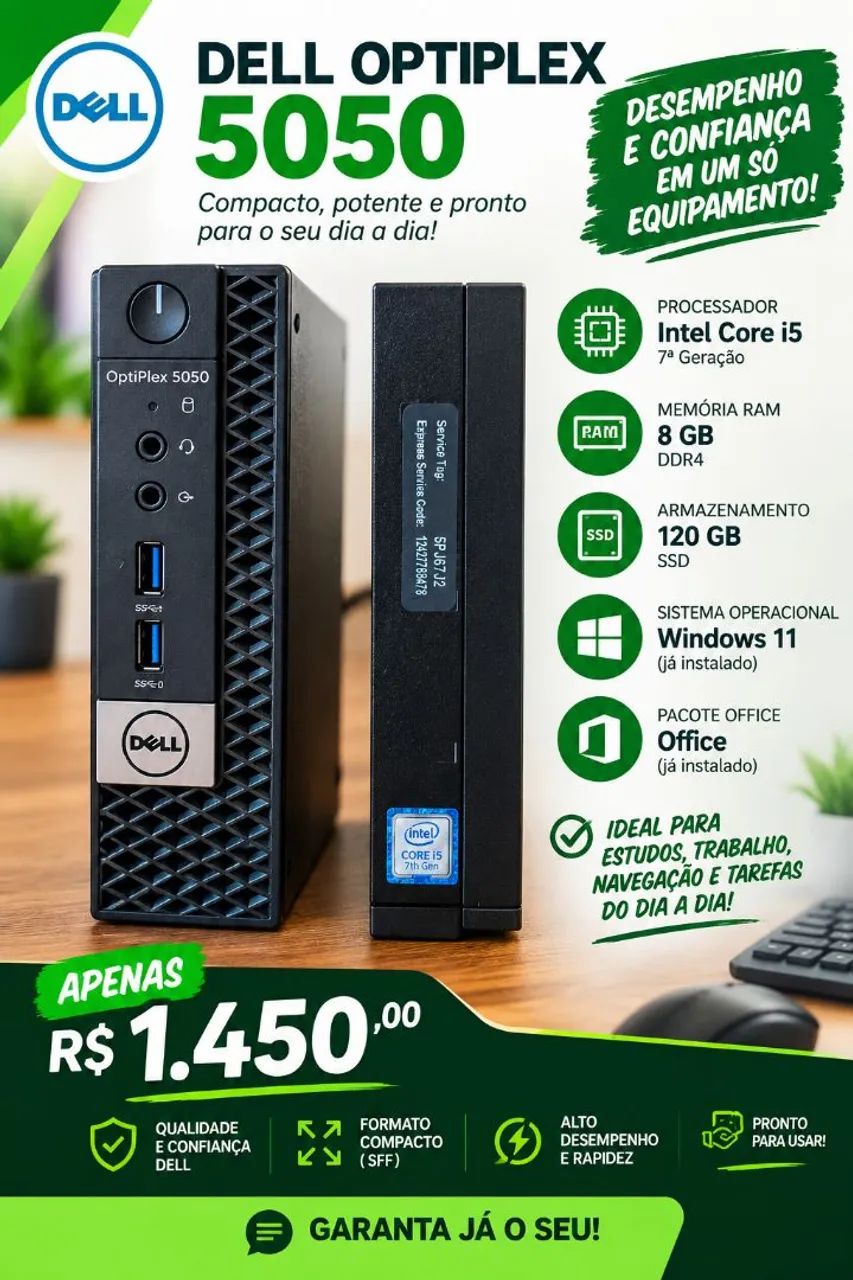 Dell optiplex 5050 i5 7th 8 GB RAM SSD windows 11 