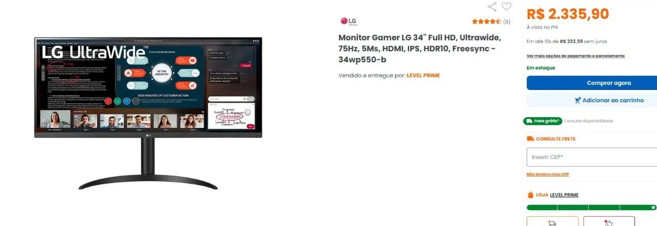 MONITOR LG ULTRAWIDE 34' - Foto 4