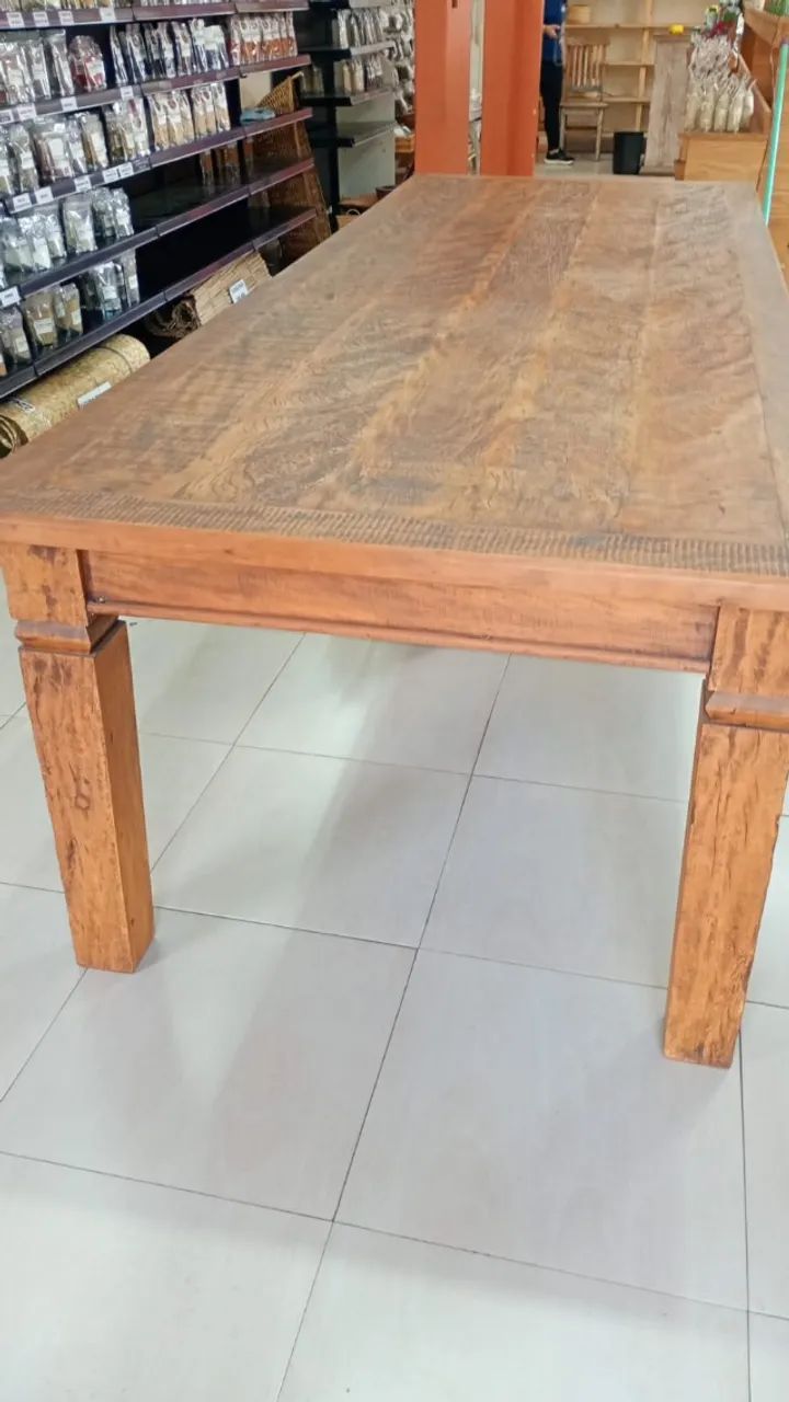 Mesa de Madeira Rustica 3,00x1,10m