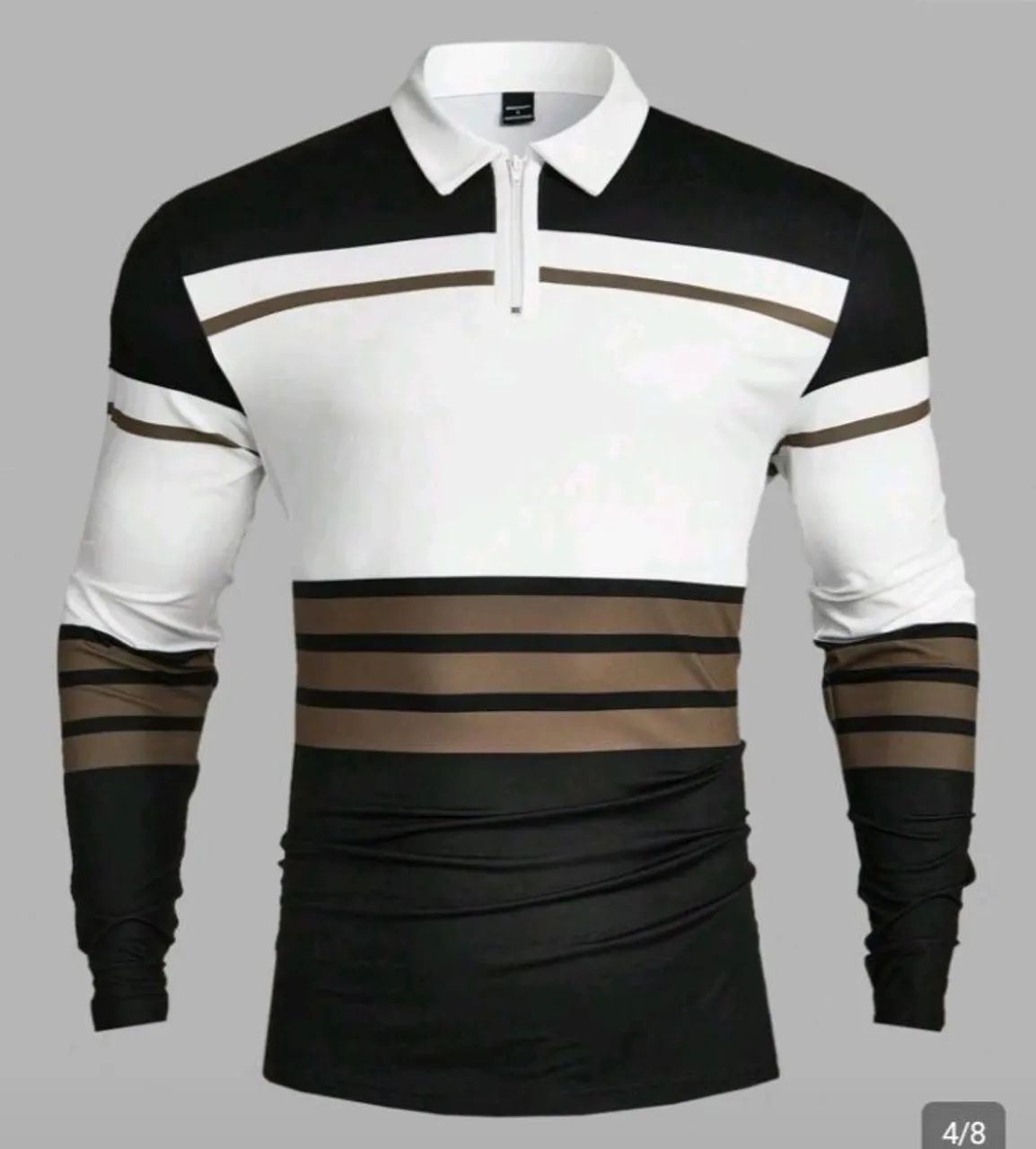 Camisa Polo Masculina Manga Longa - Foto 4