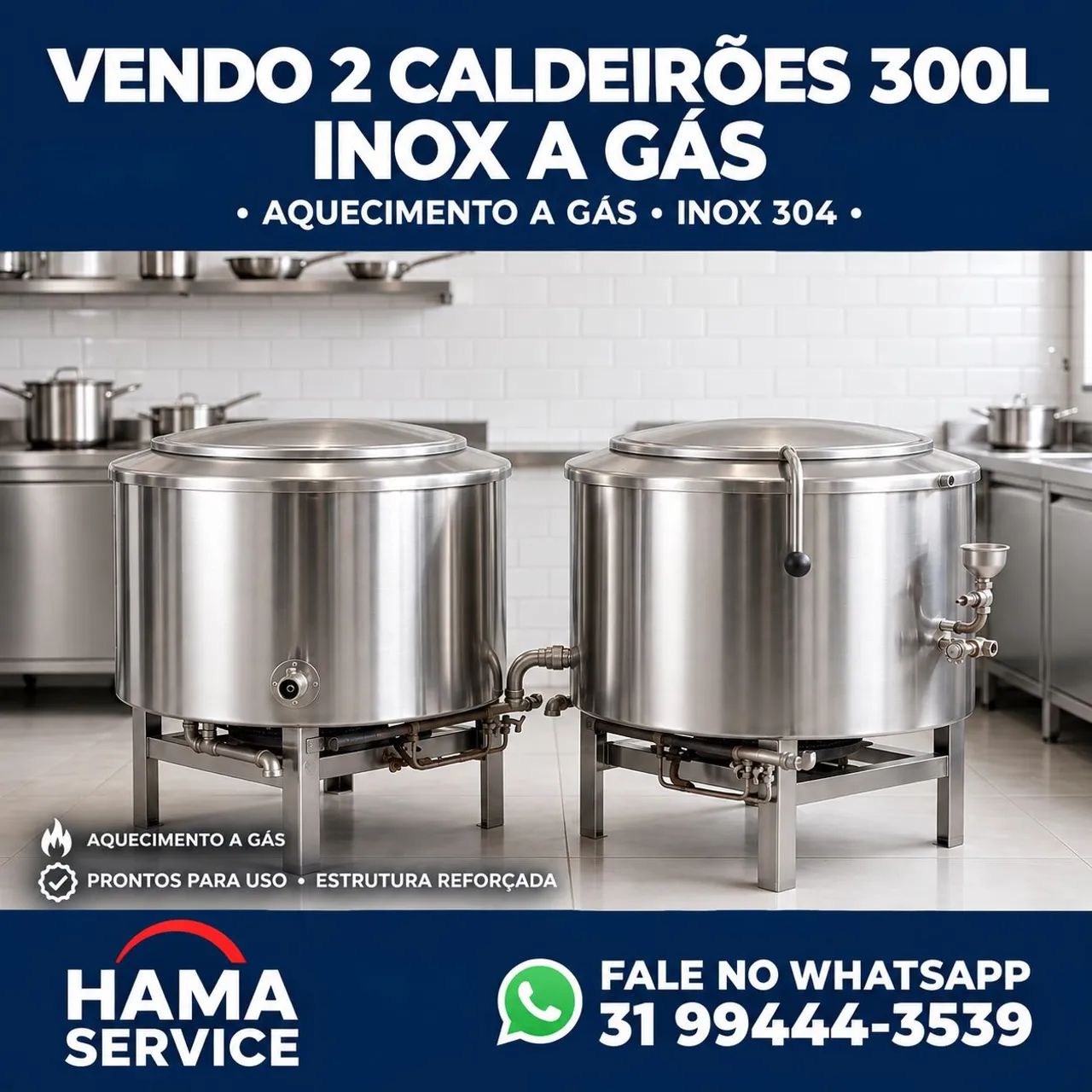 Caldeirao industrial 300 litros